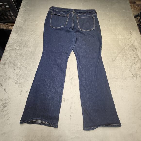 Old Navy Jeans Womens 18 Blue Wow Boot Cut Distressed Denim Stretch - Picture 9 of 10